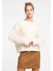 IZIA Damen Strickpullover in Wollweiss