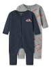 name it 2er Pack Schlafstrampler NBMNIGHTSUIT FIRETRUCK in grey melange