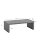 KADIMA DESIGN Couchtisch 110x55x35 cm Sofatisch in Beton-Optik Zeitlos, Design in Grau