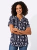 WITT WEIDEN Druckbluse in marine-ecru-bedruckt