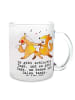 Mr. & Mrs. Panda Tee Tasse Füchse Salsa tanzen mit Spruch in Transparent