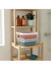 relaxdays Aufbewahrungskorb in Weiß - (B)24 x (H)17 x (T)24,5 cm