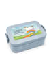 Mr. & Mrs. Panda Bento Box Einhorn Regenbogen Design mit Spruch in Blau Pastell