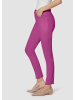 MADELEINE Mid Waist Skinny-Hose mit Fransen in magenta