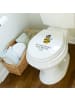 Mr. & Mrs. Panda Toilettendeckel Hummel flauschig mit Spruch in Weiß