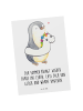 Mr. & Mrs. Panda Postkarte Sommerfarben mit Spruch in Weiß