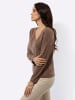 creation L Woll-Mix-Pullover in braun
