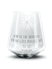 Mr. & Mrs. Panda Longdrinkglas Blume Kleeblatt mit Spruch in Transparent