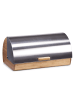 Zeller 25344 Brotkasten, Bamboo/Edelstahl in Silbern, 39 x 25,5 x 18,5 cm