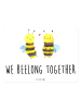 Mr. & Mrs. Panda Retro Blechschild Biene Verliebt mit Spruch in Weiß