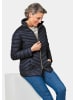 GOLDNER Kurzgröße:  Leichte Steppjacke in knitterarmer Ware in marine