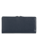 DuDu Geldbörse RFID Schutz Leder 19.5 cm in navy