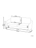Beliani 3-Sitzer Sofa TROSA in Weiß/Gold - (W) 203 x (H) 88 x (L) 86 cm