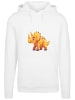 F4NT4STIC Hoodie Süßer Triceratops Dinosaurier in weiß