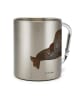 Mr. & Mrs. Panda Kaffeetasse Robbe Lachen ohne Spruch in Silber