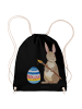 Mr. & Mrs. Panda Sportbeutel Hase Eier Malen ohne Spruch in Schwarz
