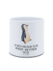 Mr. & Mrs. Panda Pflanztopf Groß Pinguin mHerzieren mit Spruch in Weiß