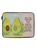 Mr. & Mrs. Panda Laptop Tasche Avocado Pärchen Design mit Spruch in Weiß