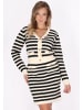 faina Damen Cardigan in Schwarz Wollweiss