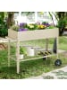 COSTWAY Hochbeet mit Rollen in Beige