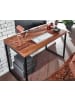 FineBuy Schreibtisch in Braun / Sheesham / 117x59x77