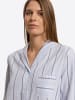 Hanro Longsleeve Loungy Nights in powder blue stripe