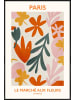 Juniqe Poster in Kunststoffrahmen "Le Marché aux Fleurs II" in Grün & Orange