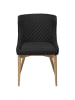ebuy24 Esszimmerstuhl Vetro Schwarz 50 x 61 cm