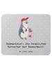 Mr. & Mrs. Panda Maus-Pad Bademeister Herrscher mit Spruch in Grau Pastell