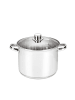 Michelino Michelino Kochtopf ø12 cm, aus hochwertigem Edelstahl mit Glasdeckel in Silber