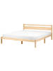 Beliani Doppelbett MERCURER in Braun - (W) 186 x (H) 80 x (L) 208 cm
