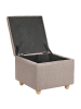 Beliani Pouf FERNDALE in Beige - (W) 60 x (H) 46 x (L) 60 cm