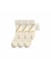 MUNADUNA 3er-Pack Seidene Spitzen-Bambusbaumwoll-Socken in Beige