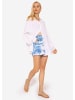 SASSYCLASSY Musselin Shorts mit Print in Hellblau I Weiß