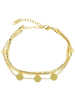 Adeliás Damen Armband aus Edelstahl 18+3 cm in gold