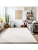 KADIMA DESIGN Teppich Kurzflor Uni-Farbe Microfaser Antirutsch Wohnzimmer waschbar in Creme