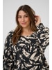 KAFFE curve Bluse langarm KColla Regular fit in Black Gray Graphic