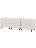 Beliani 4-tlg 3-Sitzer Sofa UNSTAD in Beige/Schwarz