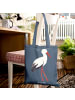 Mr. & Mrs. Panda Tote Bag Storch ohne Spruch in Indigo Blue