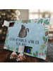 Mr. & Mrs. Panda Advents-Teekalender Stinktier Sitzen mit Spruch in Eisblau