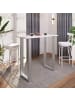 ebuy24 Bartisch Xona silberfarben Weiß 110 x 50 cm