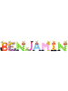 Playshoes Deko-Buchstaben "BENJAMIN" in bunt