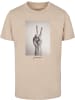 Mister Tee T-Shirt "Peace Sign Tee" in Beige