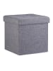 relaxdays Faltbarer Sitzhocker in Dunkelgrau - (B)38 x (H)38 x (T)38 cm
