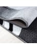 KADIMA DESIGN Teppich Kurzflor Waschbar Wellen DRAU Strapazierfähig OEKO-TEX in Schwarz