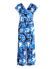 BETTY & CO Jumpsuit kurzarm in Weiß/Dunkelblau