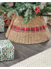Beliani Weihnachtsbaumkragen MARCHE in Beige/Rot - (W) 50 x (H) 27 x (L) 50 cm