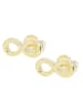 Adeliás Damen Ohrringe – Ohrstecker Unendlichkeitszeichen aus 925 Silber in gold