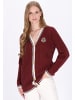 DreiMaster Maritim Cardigan in wine red navy offwhite