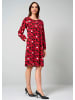 Alba Moda Kleid mit grafischem Dessin in rot
